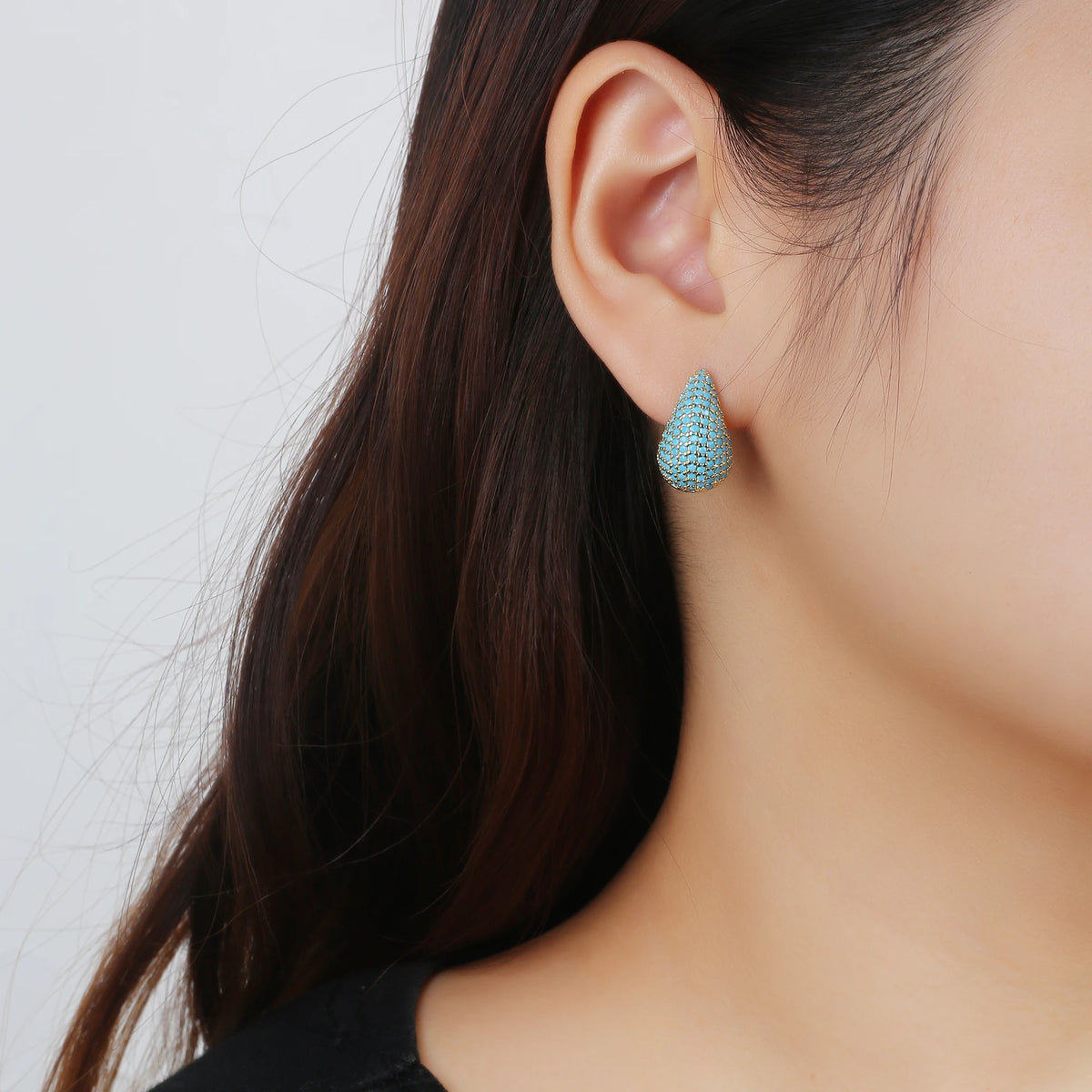 Water Drop Zircon Earrings