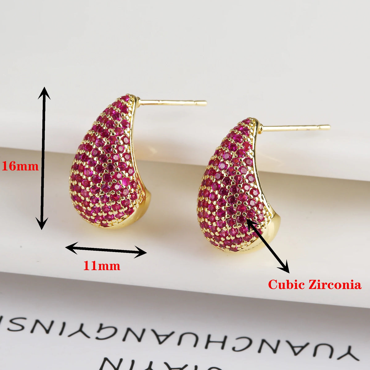 Water Drop Zircon Earrings