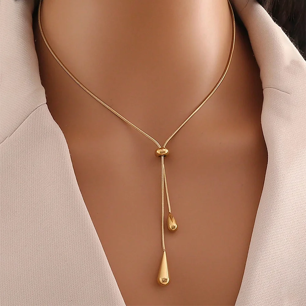 Water Drop Charm Necklace