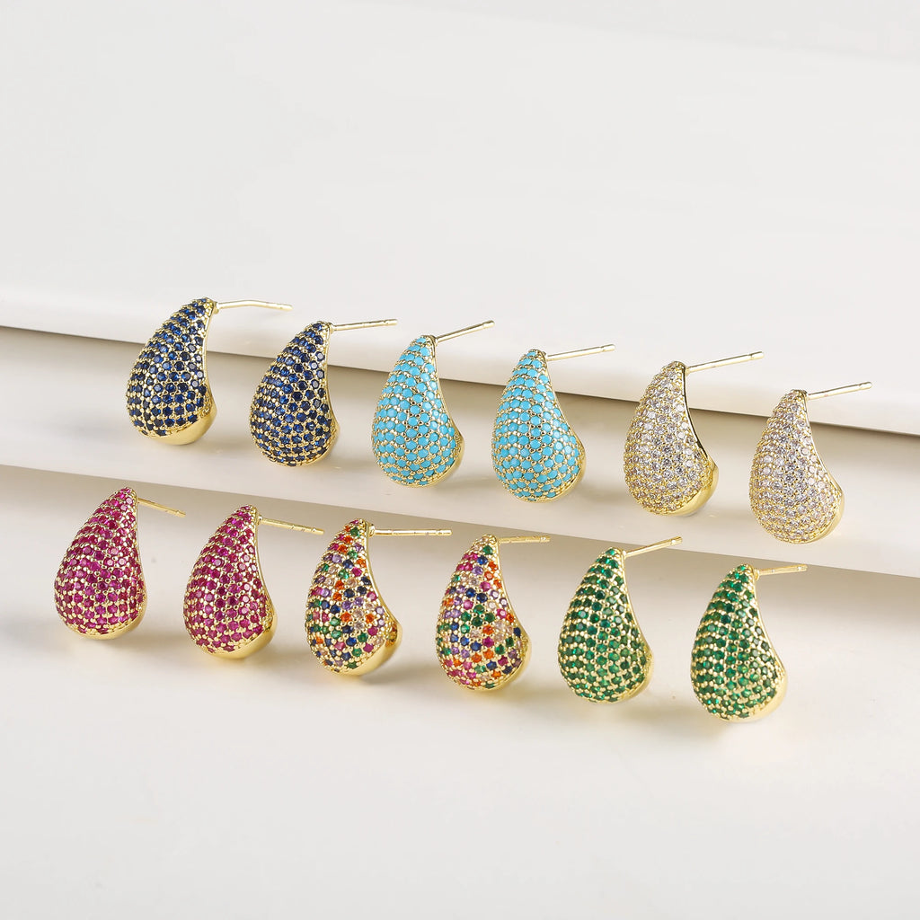Water Drop Zircon Earrings