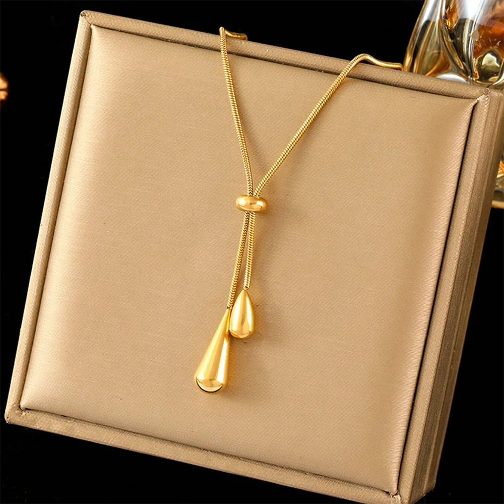 Water Drop Charm Necklace