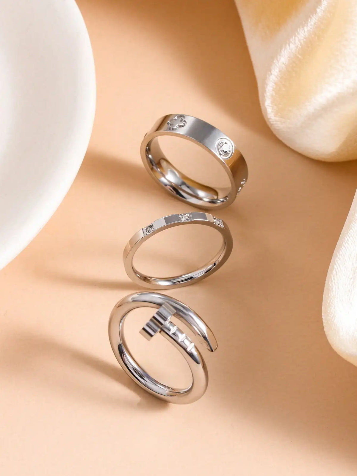 Cubic Zirconia Clover Set