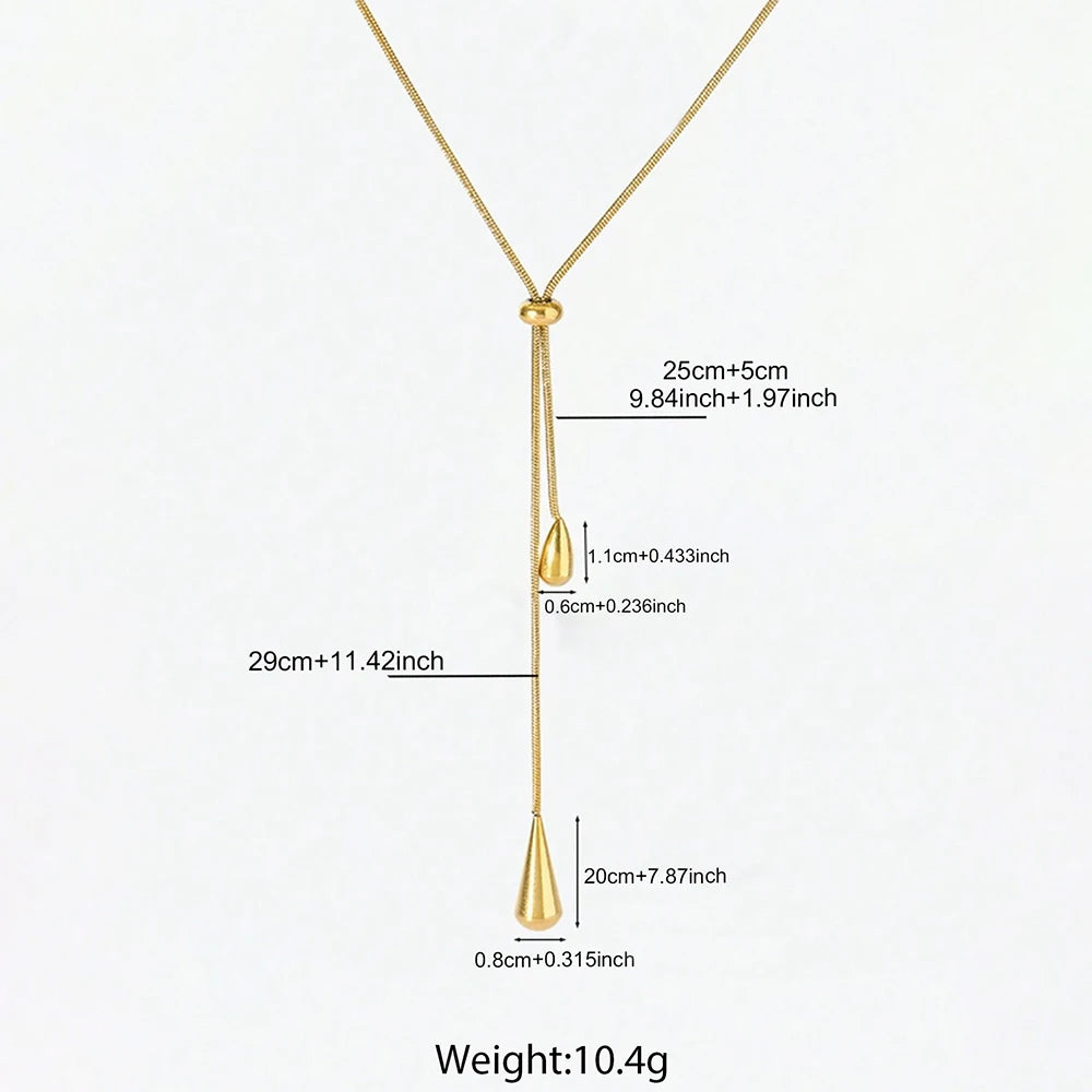 Water Drop Charm Necklace
