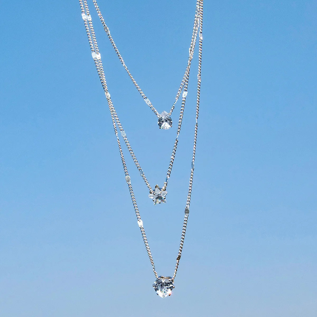 Zircon Layered Necklace