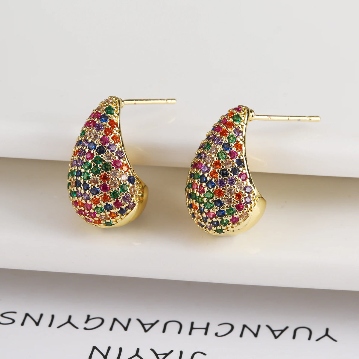 Water Drop Zircon Earrings