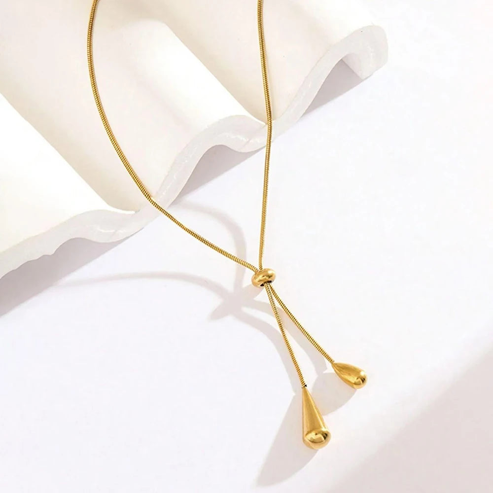 Water Drop Charm Necklace