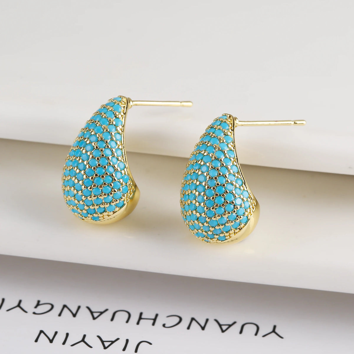 Water Drop Zircon Earrings
